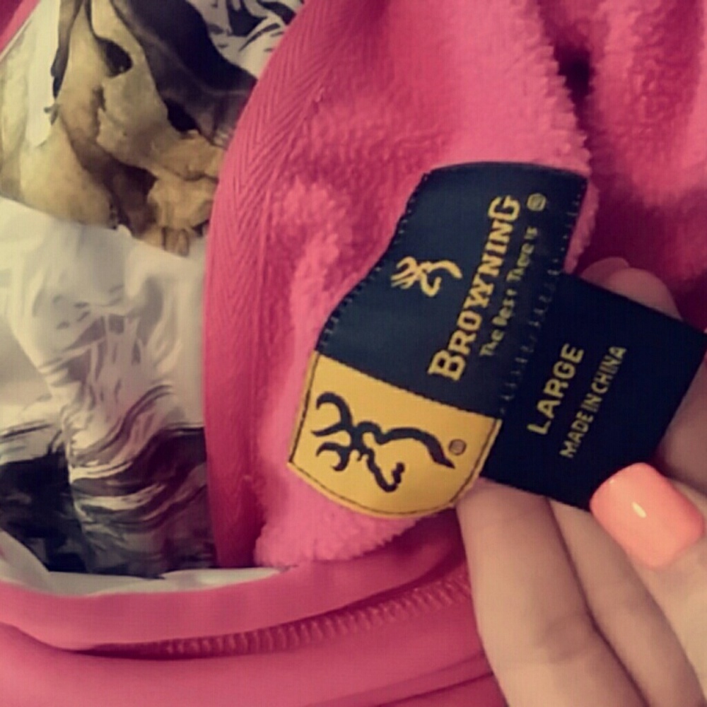 Pink Browning sweat shirt